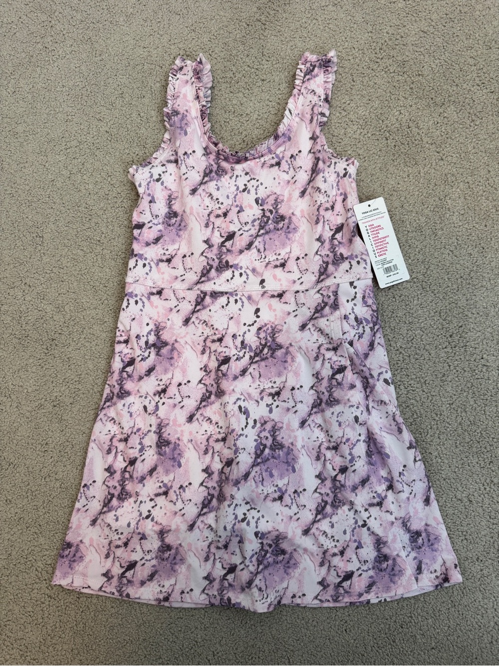Yogalicious Girls Pink & Purple Tank Dress